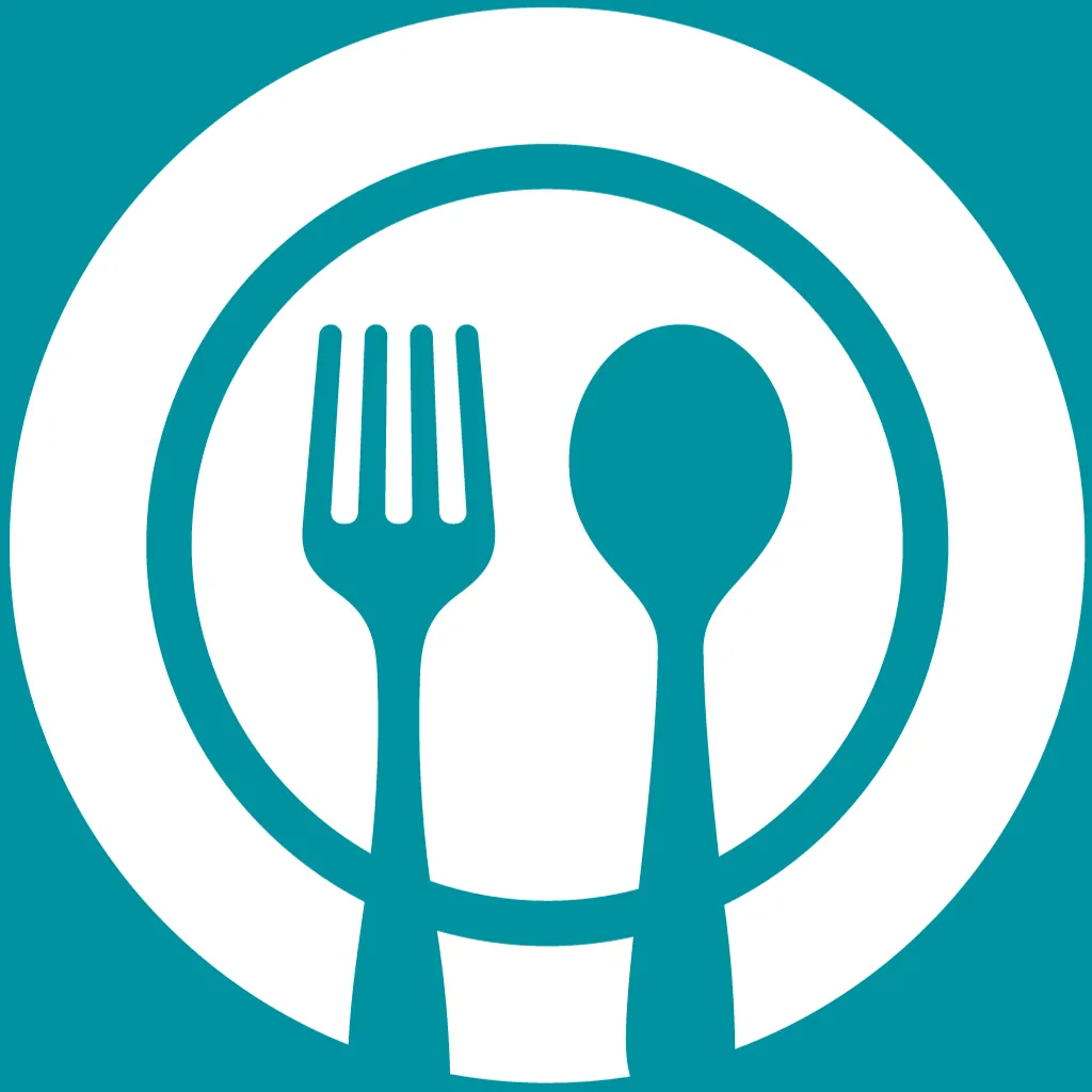 Dinner plate eating out icon