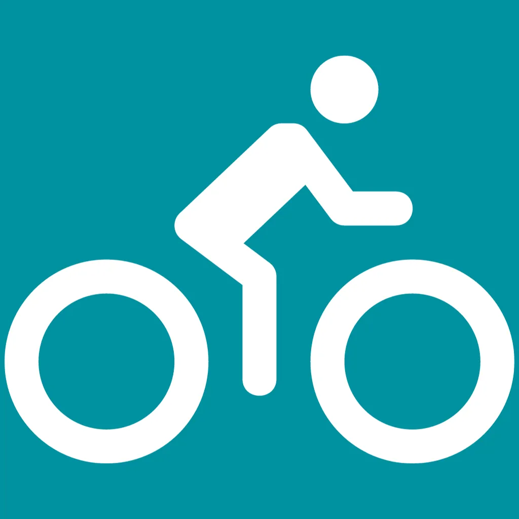 Person riding bicycle icon